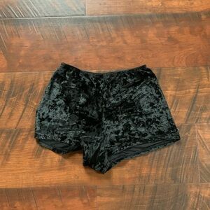 Black Velvet Shorts